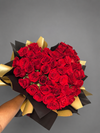 Floral Heart Bouquet Red Rose Arrangement