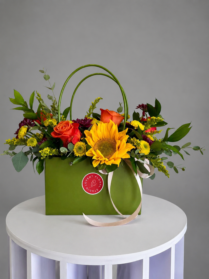 Belora Sunflower and Rose Flower Bag