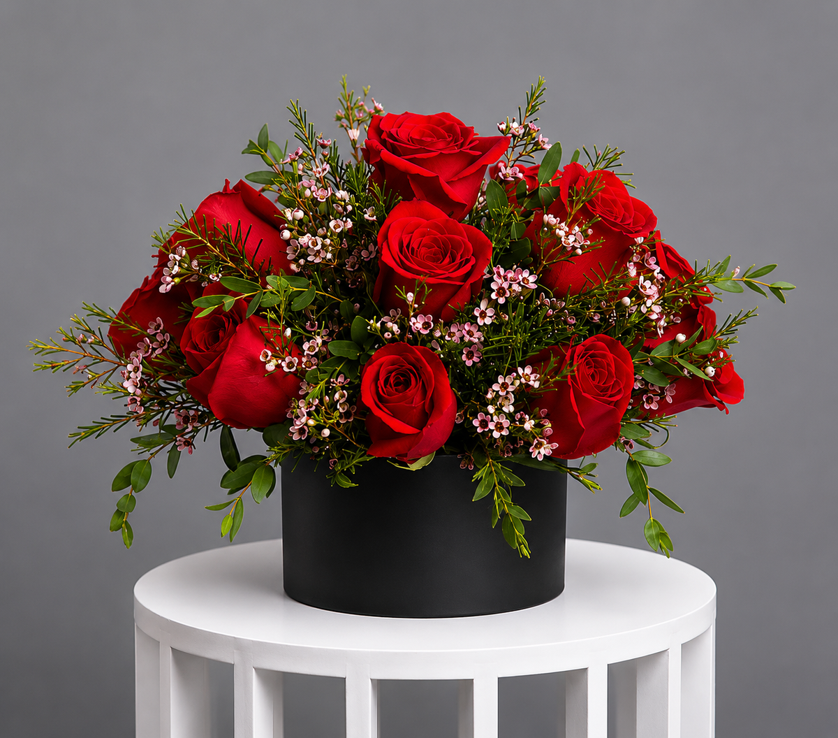 Noir Red Rose Vase