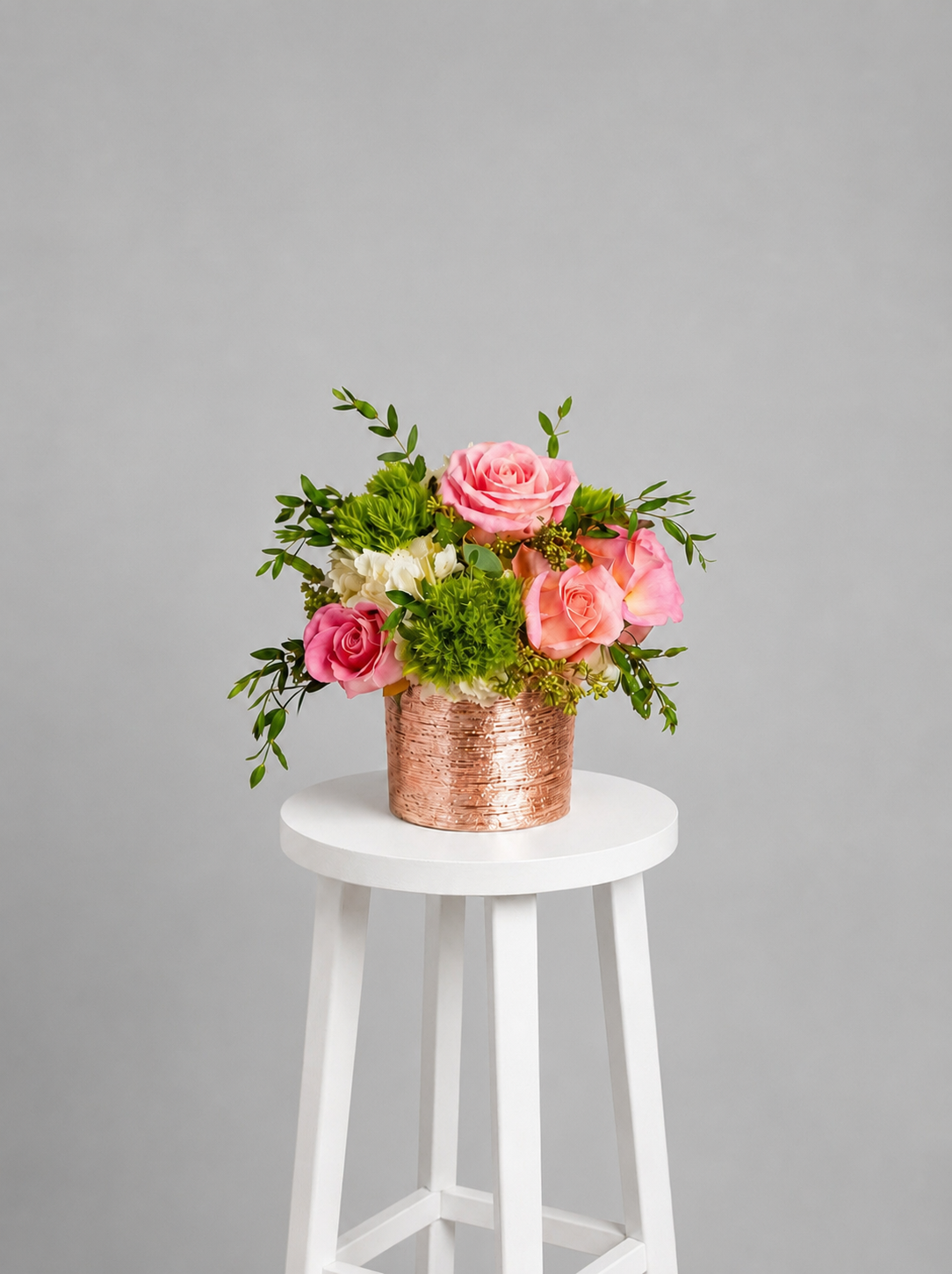 Gold Rose Mixed Flower Vase