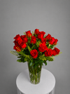 Elegant Red Rose Vase